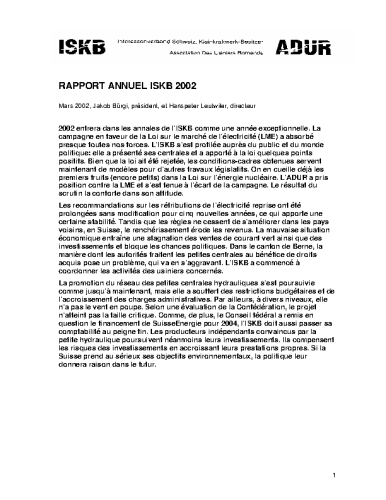 Rapport annuel 2002