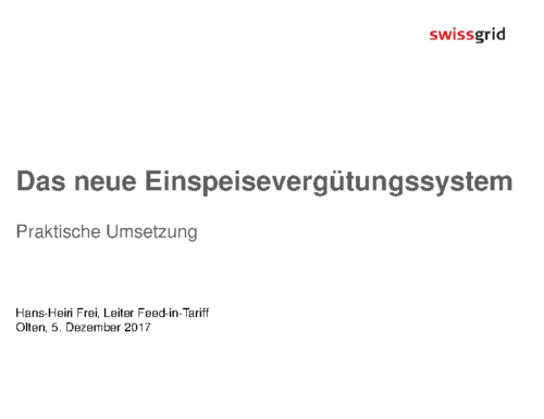 03 Swissgrid Einspeisevergütungssystem