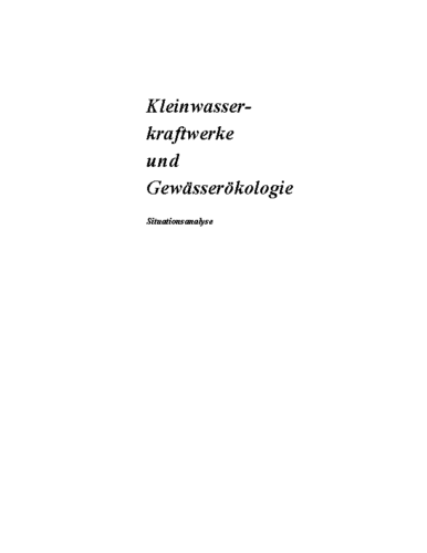 Bd KWK & Gewässerökologie